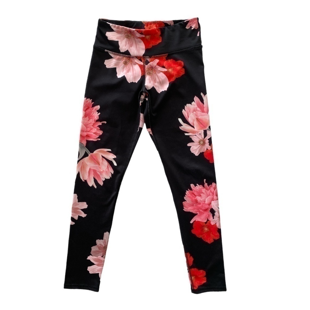 OLD NAVY Go-dry Girls Floral Full Leg Leggings Size L